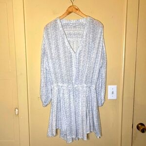 Tilly's White Floral Long Sleeve Dress